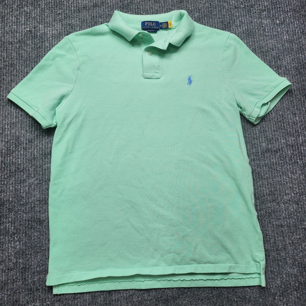 Polo Ralph Lauren Mens Classic Fit Mint Green Short Sleeve Polo Shirt Size Med